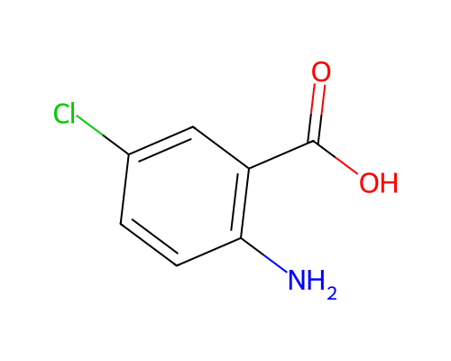 2-Amino-5-Chloro Benzoic Acid structure